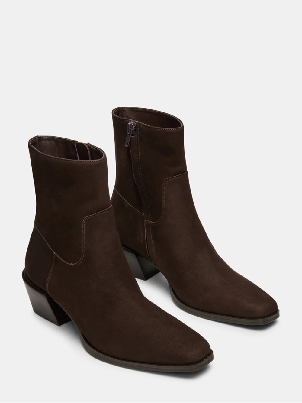 Steve Madden Daney Dark Brown Suede Ankle Booties